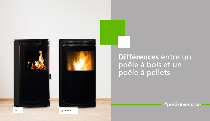 Différences entre un poêle à bois et un poêle à pellets bois, granulés, poêles